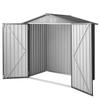 1860 X 1210 X 1841 Mm Metal Garden Shed, Outdoor Storage Shed with Lockable Doors & 4 Louver Vents, Peak Roof Metal Sheds Outdoors Storage, Storaged