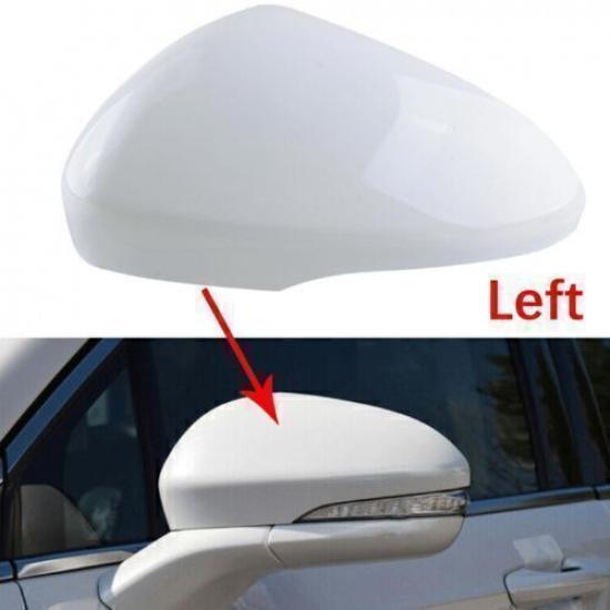 For 2013~2022 Ford Fusion Left Driver Side Pearl White Rearview Mirror Cover Cap