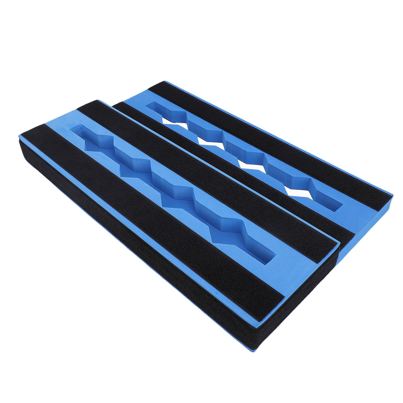 

Guitar Pedal Track Board Non Slip EVA Multiple Effects Storage Board for 6 10 Pedals Blue