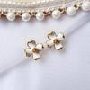 Tea Flower Mosquito Coil Holder Earrings, No-Pierce, Painless French Style for Women