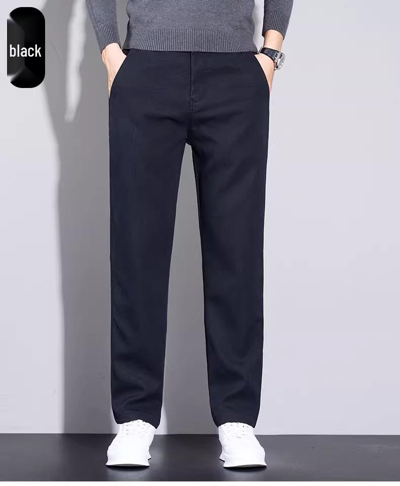 Men's Trendy Slim Straight Casual Pants - Spring/Autumn Fashion, Versatile Business Wear