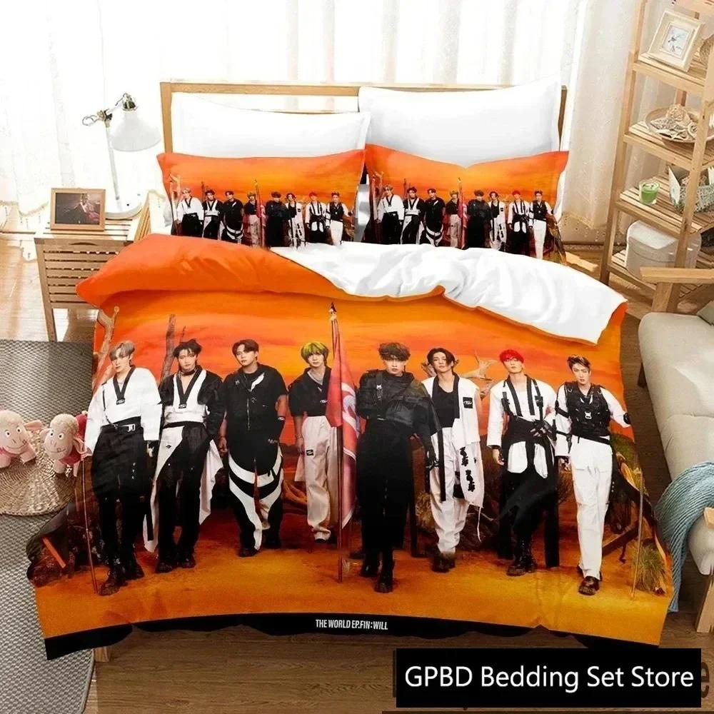 Luxury New 3D Print The World Ep.Fin Will Ateez Bedding Set Duvet Cover Bed Set Quilt Cover Pillowcase Queen Boys Adult Bedding