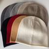 Cappello in lana pura al %, cappello caldo in maglia riccio tinta unita in lana cashmere, in grandi quantità in stock