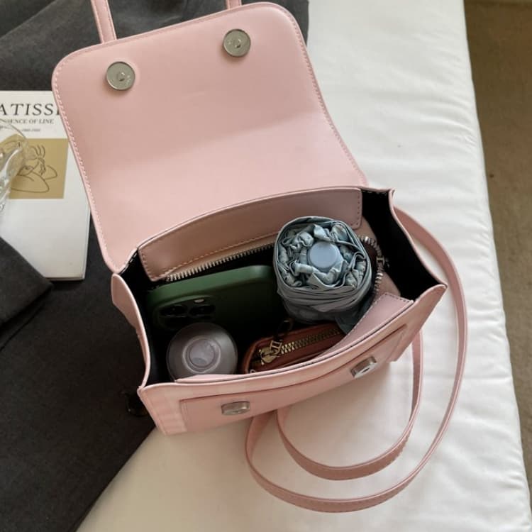 Bow Plaid Shoulder Small Square Bag Female