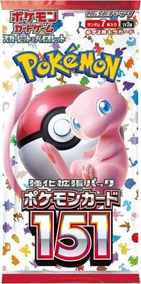 Jogo de Cartas Japonês 151 SV2a Pacote Booster cartas por Pokémon (1 pacote) (Pacote com 7 unidades)