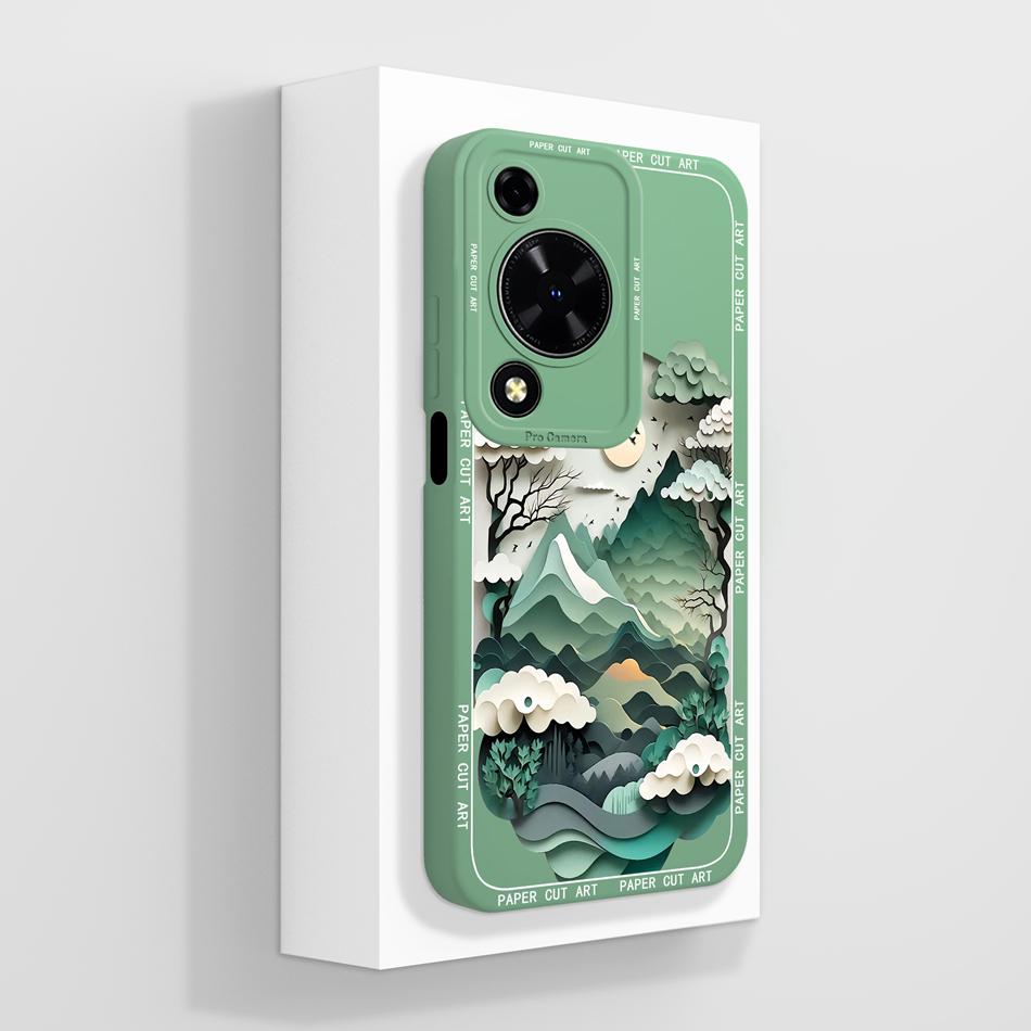 Case For Huawei Nova Y72 Cute Design Phone Cover Camera Protector Soft Liquid Silicone Funda Models MGA-LX3 Protective Bumper