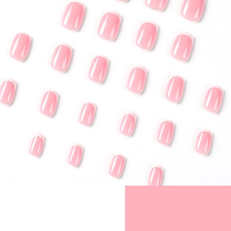 24 ks/sada Rychlé nehty Nálepka s krátkými falešnými nials Nositelná voděodolná manikúra Hotové nehty
