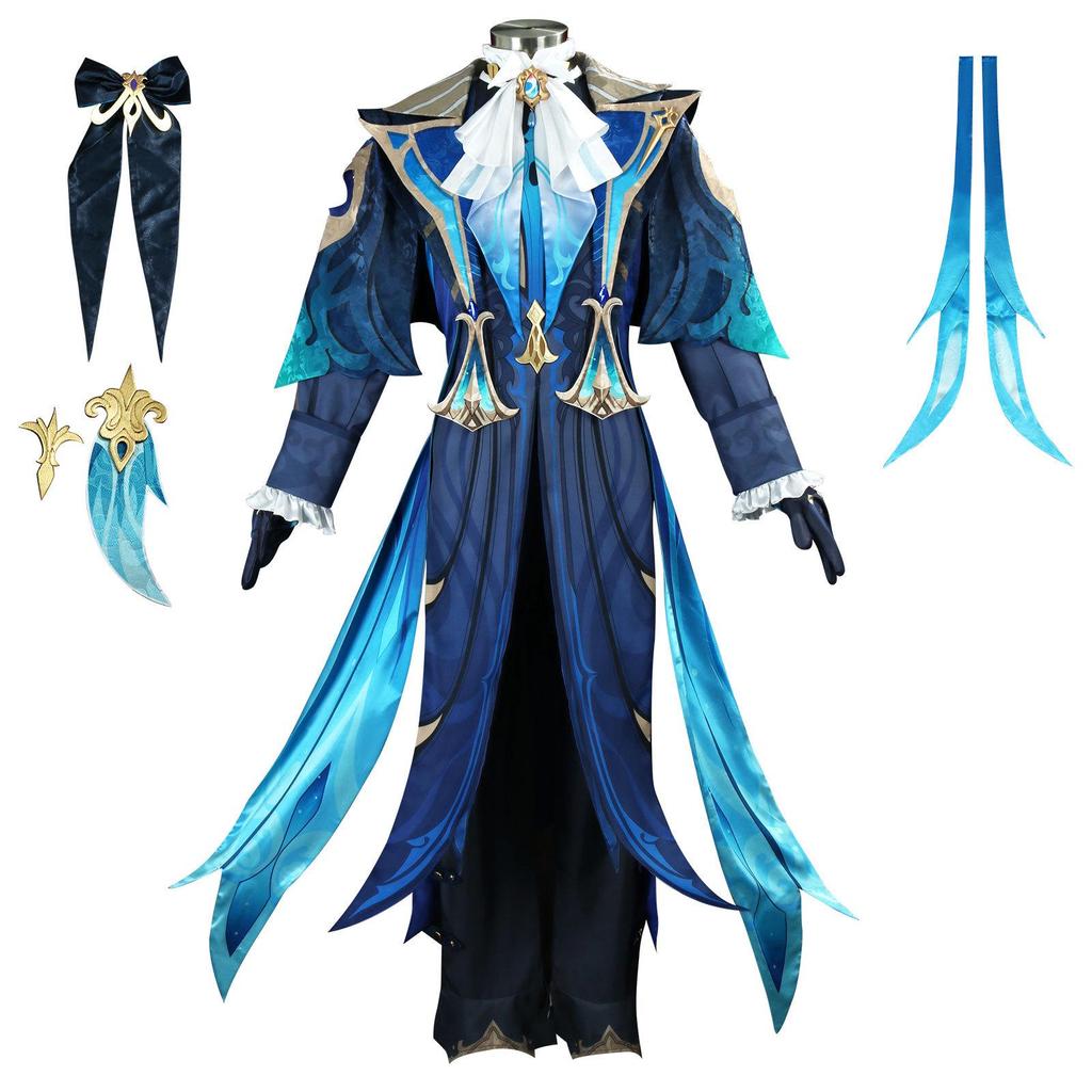 Costume Cosplay Manluiren Neuvillette - Genshin Impact Fontaine Capo della Giustizia Outfit Anime