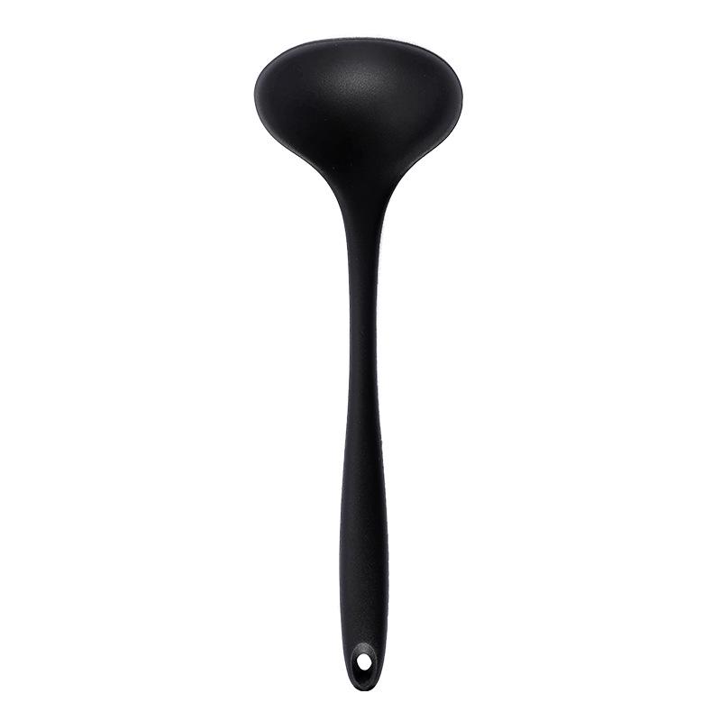 High-Temp Resistant Silicone Kitchen Utensil Set: Spatula, Ladle, Slotted Spatula, Slotted Spoon, and Rice Spoon (5-Piece Non-Stick Set)
