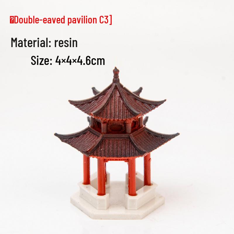 

Древняя архитектура Бонсай Павильон Украшение для аквариума и акватеррариума Ландшафтный дизайн