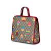 Gucci Torba tote z płótna i skóry z nadrukiem grzybów leśnych Torby tote dla dzieci Hebanowy Bordowy 605614-22BBN-8682