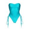 Vintage One Piece Swimsuit Women Swimwear Solid Monokini Retro Bodysuit Beach Wear Black Blue Bath Suit Striped Maillot De Bain