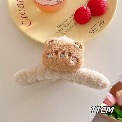 Clips de păr drăguț de pluș de desene animate, potrivit pentru accesorii de păr pentru femei
