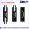 Rallonge 1/4" en alliage d'aluminium pour accessoires de photographie - Élévateur pour support de voiture avec vis de conversion impériale AD2
