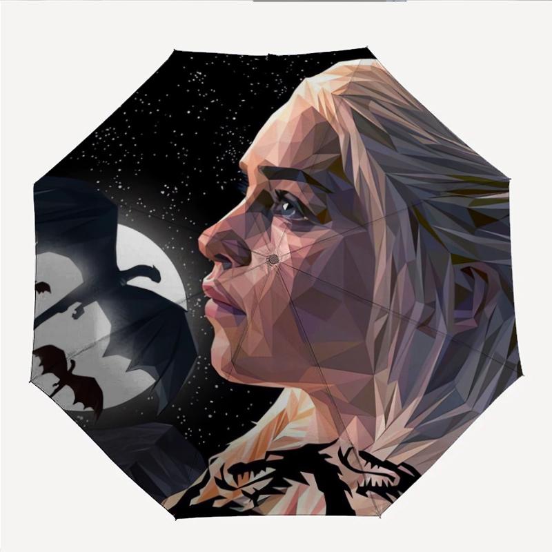 Game of Thrones Fashionable Automatic Opening/Closing Folding Umbrella. Portable and Foldable, Ideal for Gift, Travel, and Daily Use.