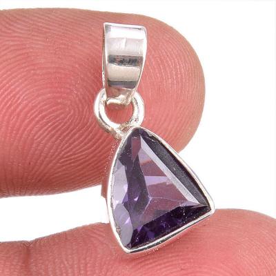 Natural Alexandrite Gemstone Handmade 925 Solid Sterling Silver Pendant 1'' O2I05