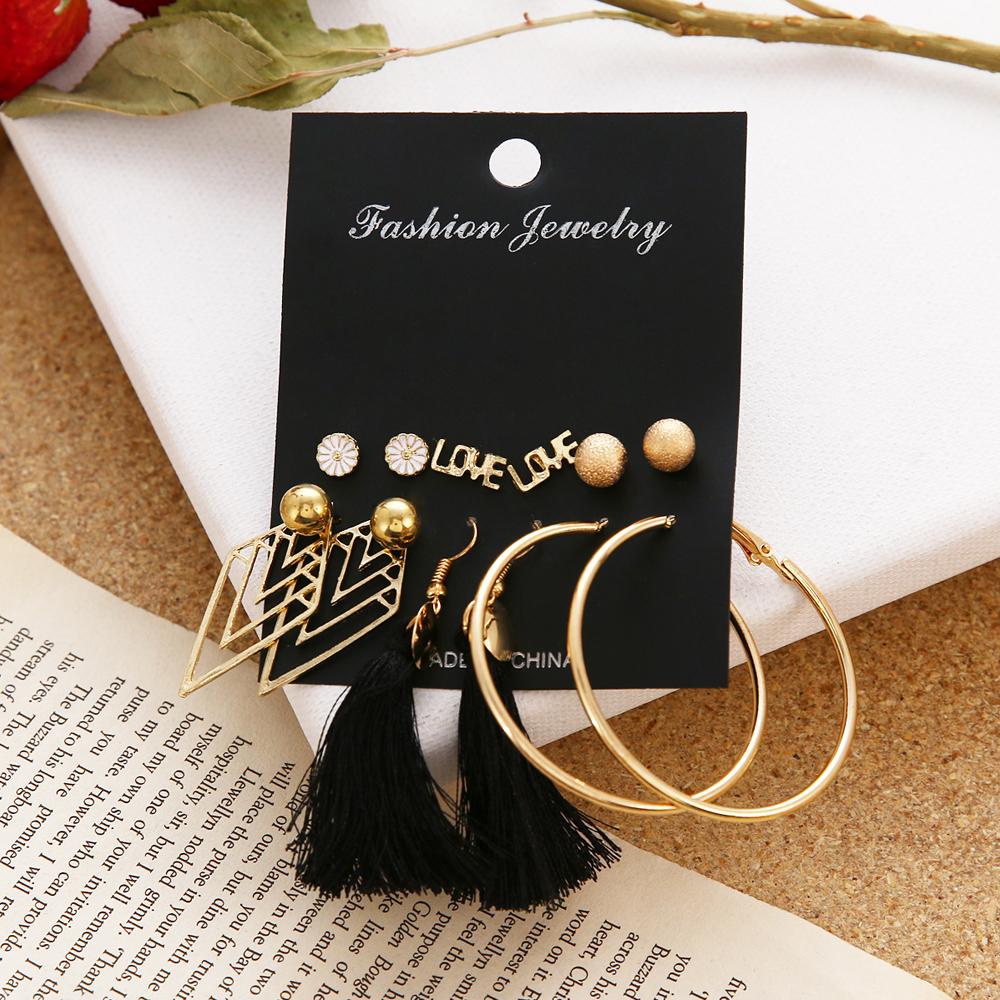 12 peça conjunto borla feminino brinco combinação conjunto 2022 moda feminina brinco pérola broche brinco boêmio