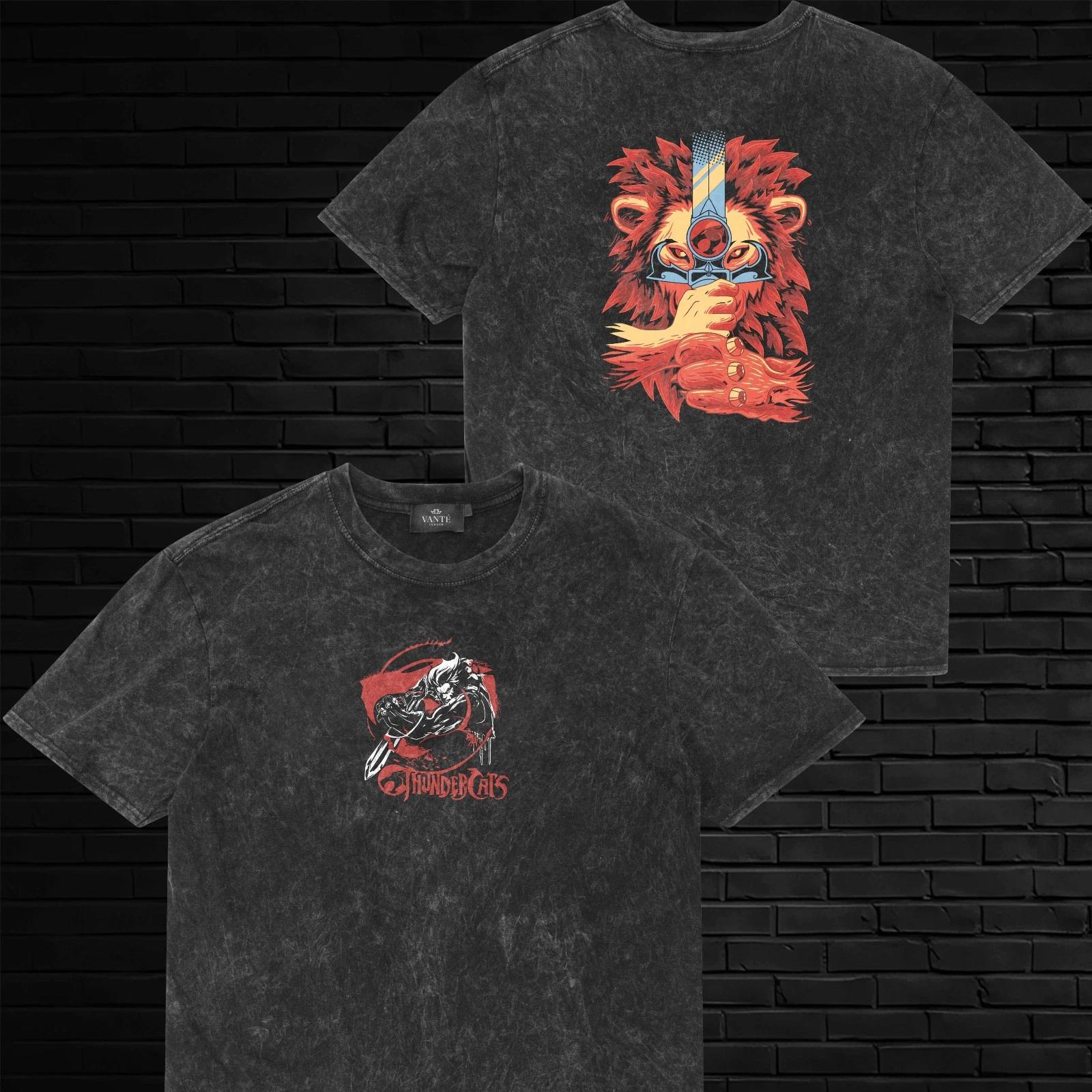 

Lion-O Sword of Omens Vintage Retro Acid Wash T-Shirt Graphic Tee Mens Unisex L