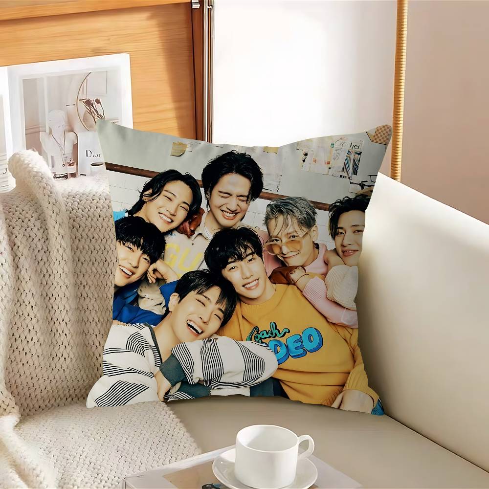 Аниме G-GOT-7 Наволочка Съемная Моющаяся Наволочка – Всесезонный Мягкий Лен 12x12Inch