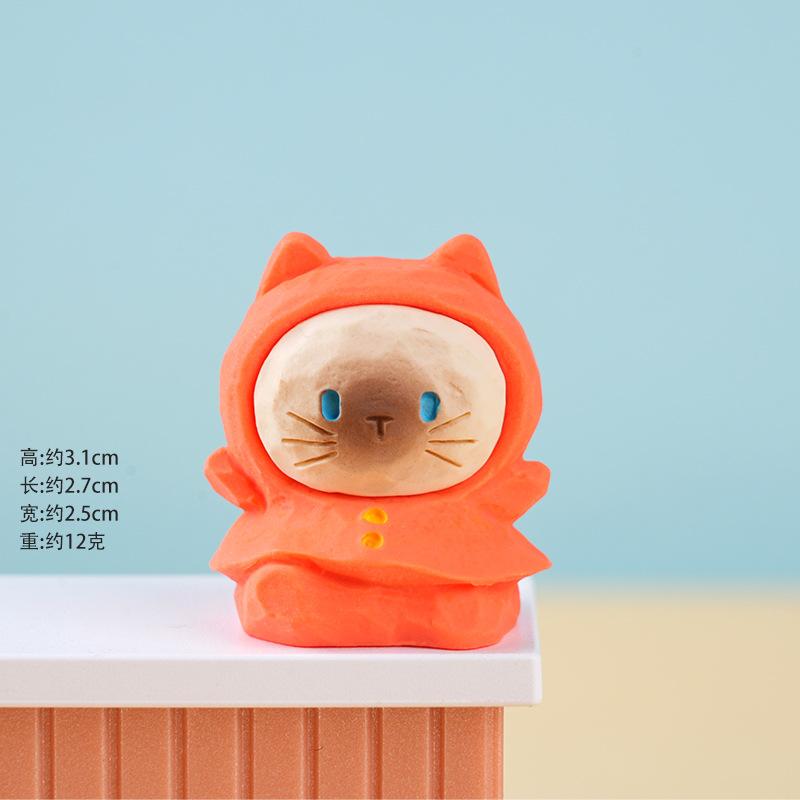6pcsSet Cartoon Cute Cat Action Figures Creative Trendy Toys Office Home Desktop Decoration Model Birthday Surprise Gifts