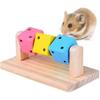 Hamster Chew Toy Wooden Platform Molar Toys Exercise Intelligence Training Colored Wooden Build