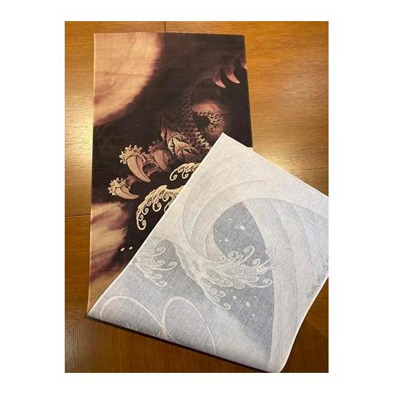 Ukiyo-e Tenugui Towel - Soga Shohaku Dragon - 100% Cotton - Premium Tokka Fabric - Reactive Dye - Nassen Print