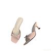 Mode Sommer 2025 neue Damen Beste Straße Offene Zehen vielseitige Sandalen Modische minimalistische Niedrige Hohe Absätze Schuhe Schleife Riemchensandalen