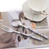 30Pcs Cutlery Set Stainless Steel Imitation Marble Flatware Fork Spoon Knife Dinner Kitchen Dinnerware Silverware Tableware Set