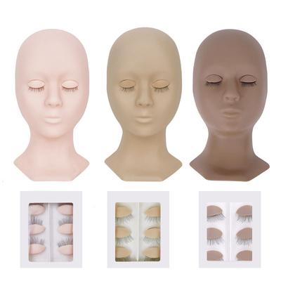 Mannequin Hoofd Vervangende Oogleden Siliconen Oefen Nep Wimper Extensions Make-up Trainingshoofden