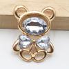 10pcs25 * 30MM Fashionable And Cute Alloy Teddy Bear DIY Accessories Hair Accessories Cartoon Phone Case Hole Shoe Accessories