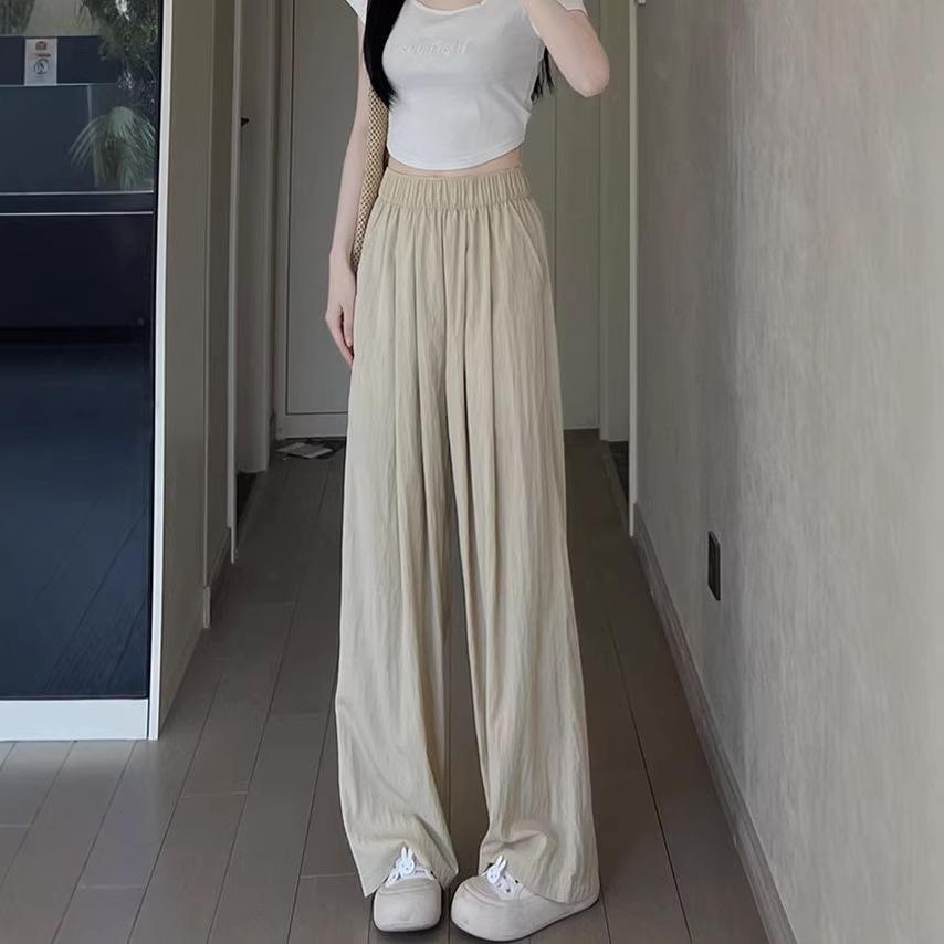Women's High Waist Casual Wide-Leg Cotton Linen Pants - 9 Colors, Lightweight, Summer Style