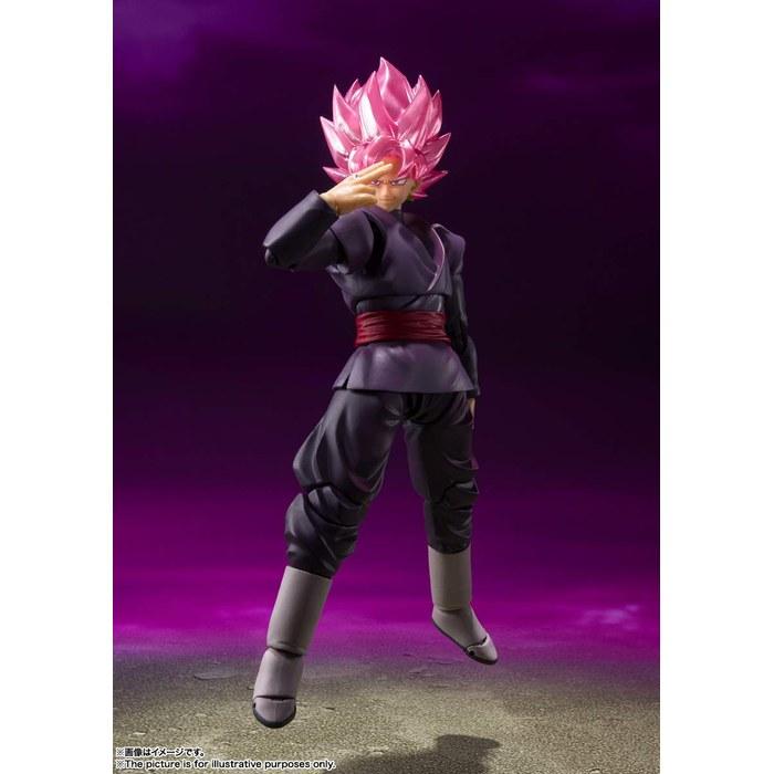 S.H. Figuarts Dragon Ball Series Goku Black - Super Saiyan Rose - (Reissue) Approx. 140mm PVC & ABS Painted Action Figure, Multicolor, 5.5