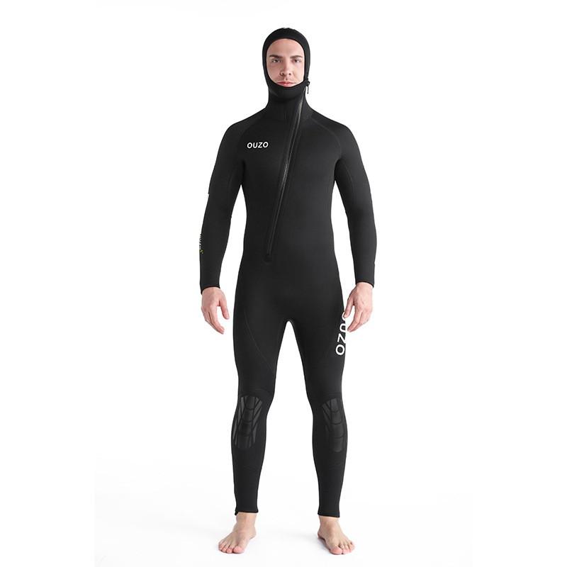 5mm Diving Suit Men's One-piece Hat Thick Warm Swimsuit Surfing Snorkeling Manufacturer
