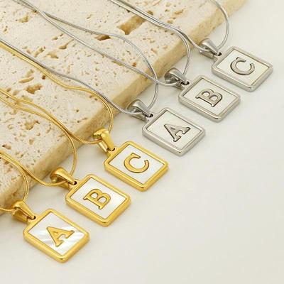 European Simple Stainless Steel Letter Necklace - Non-fading Women's Fashion Jewelry