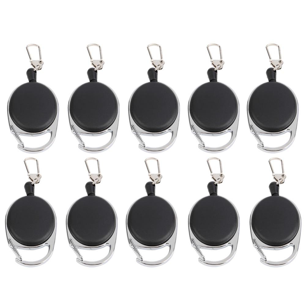 5/10 Pcs Durable 60cm Retractable Key Chain ABS Anti Lose Retractable Keychain Fly Fishing Retractor Fly Fishing