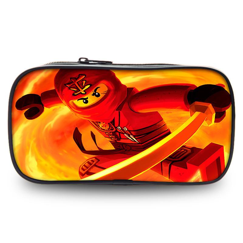 Ninjago Pencil Case For Students With Nylon Material And Storage Pocket