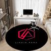 1 Pezzo Tappeto Rotondo da Ufficio Linkin Park, Antiscivolo, Morbido e Durevole Tappeto da Ufficio per Decorazione d'Interni, Perfetto per Ufficio, Bella Decorazione