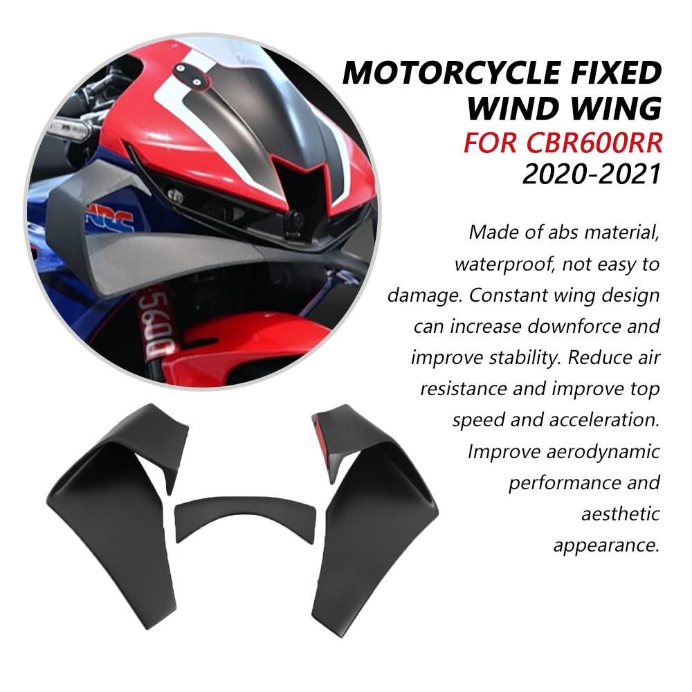 For CBR600RR 2020 2021 2022 2023 2024 2025 Motorcycle Accessories Fixed wing fairing Small wing spoiler Aerodynamic wing