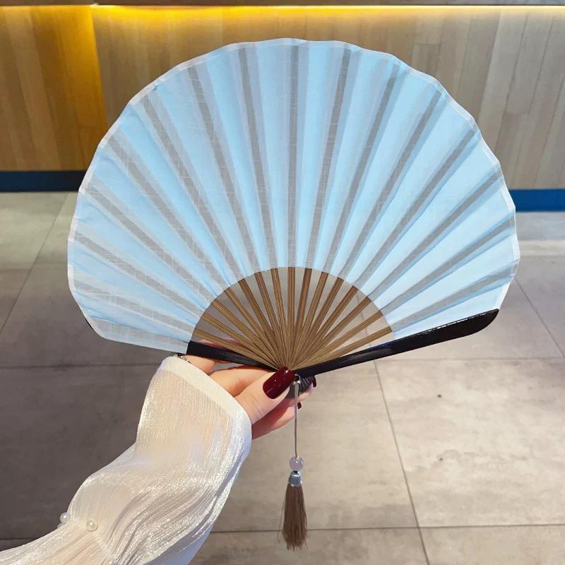 Cute Shell Fan Retro Solid Folding Fan Chinese Style Summer Cool Diablement Fort Folding Small Fan Daily Portable