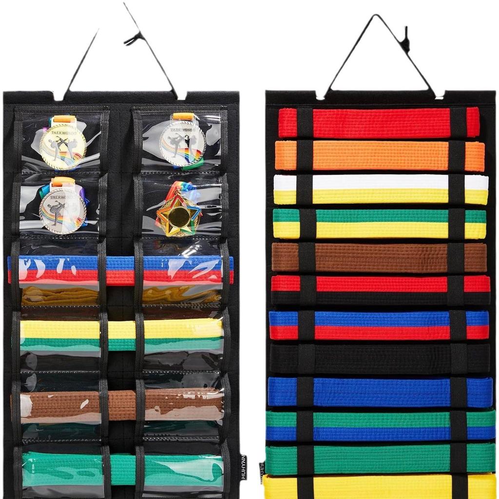 Taekwondo & Karate Belt Display Stand - Promotion Belt Rack Hanger