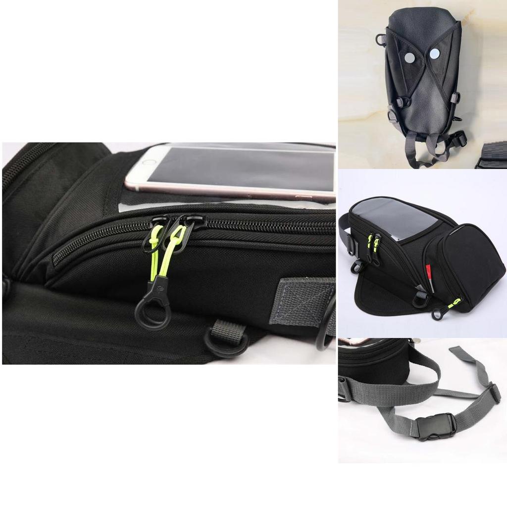 Stilvolle Wasserdichte Schwarze Motorrad-Tanktasche Magnetische Motorradtasche Für Öl-Kraftstofftank