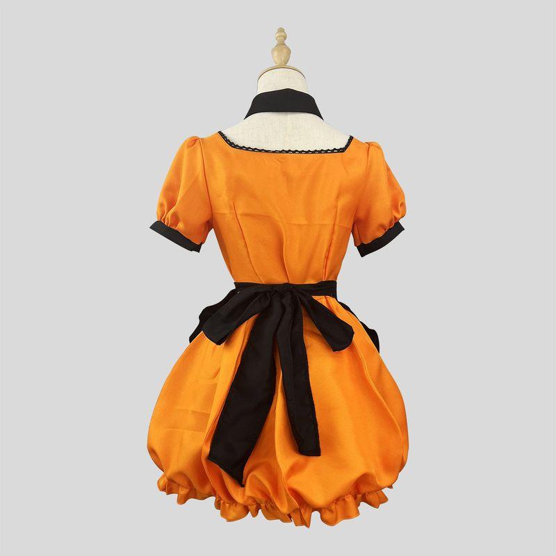 Original Cross-Border Amazon Halloween Pumpkin Maid Costume Cosplay Outfit Lolita Cute Anime Girl