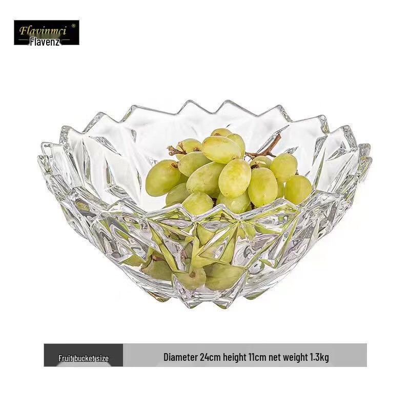 

Flewentz Nordic Crystal Glass Fruit & Snack Serving Platters