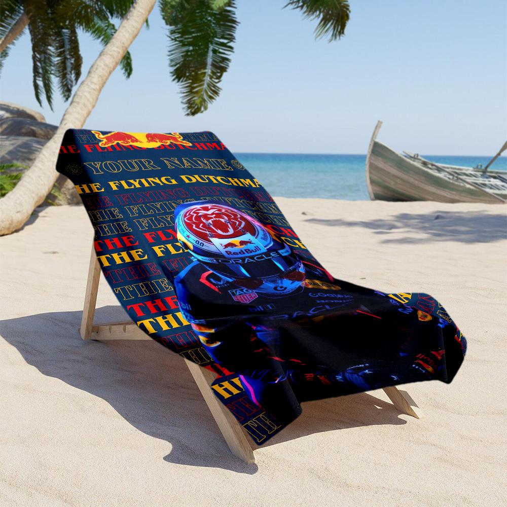 Oracle Bull Customized Name Beach Towel Super Soft Microfiber Quickdry Fabric Perfect for Traveling Yoga Camping and Swimming