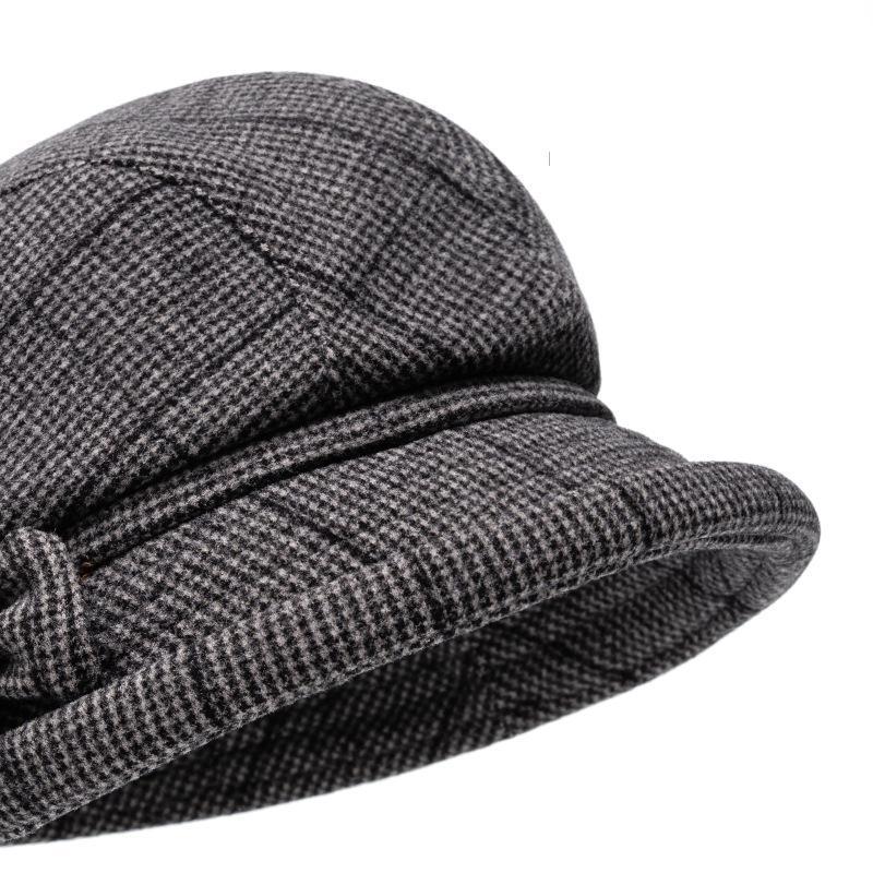 Elegant Women's Beret Hat With Bow - Autumn Winter Short Brim Beanie, Stylish & Warm Casual Headwear For Women Mother'gift New