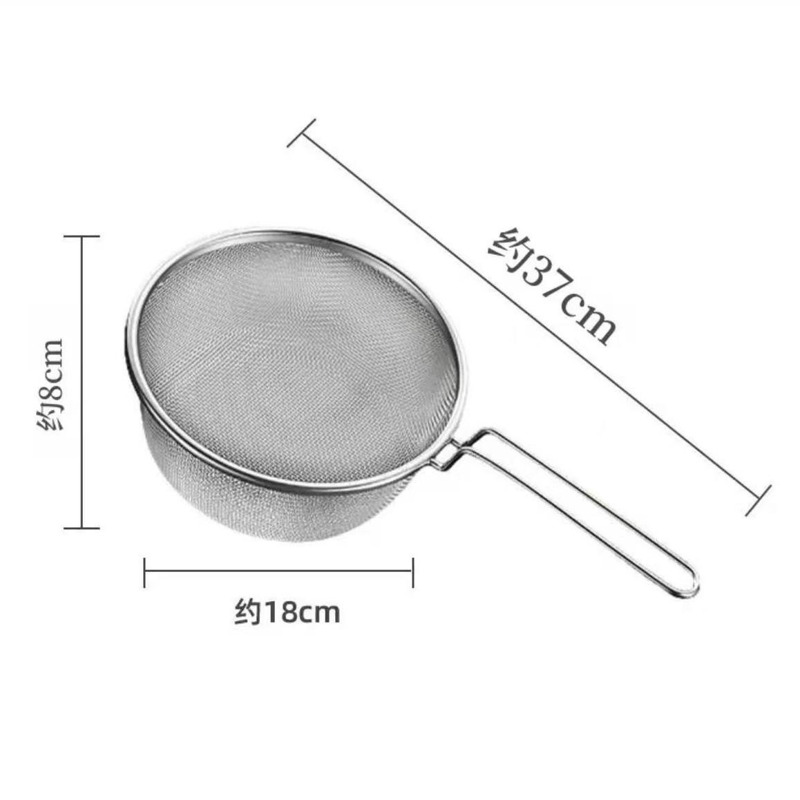 

1PC 304 stainless steel household and commercial multi-functional round fried blue kitchen filter splash-proof mesh filter spoon
