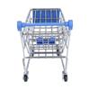 2pcs Blue Color Supermarket Handcart Small Size Desktop Shopping Cart  Office Decor