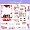 Festive Photo Booth Accessories With Handheld Paper Frames For Graduation Parties