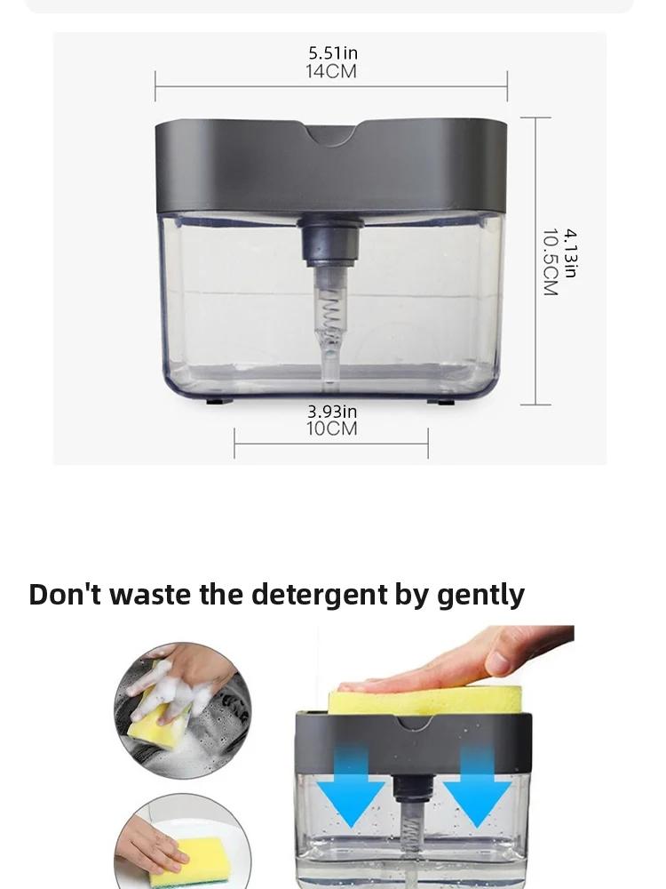 Kitchen Detergent Press Portable Soap Dispenser Pak Clean Cloth Dishwashing Pot Soap Dispenser Cleaning Tool