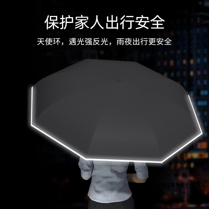New 8-bone creative hands-free double-layer straight rod reverse umbrella car long handle reverse umbrella umbrella